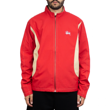 Jaqueta Stussy Panel Track Vermelho