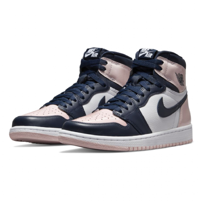 Tênis Nike Air Jordan 1 High Og Branco/rosa