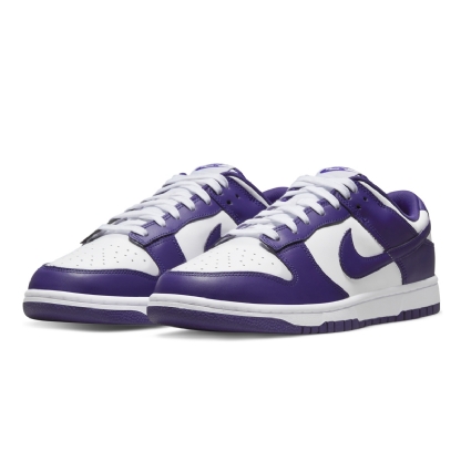 Tênis Nike Dunk Low Retro " Championship Court Purple" Branco/roxo