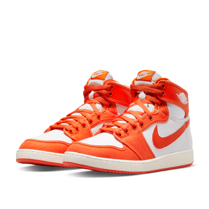 Tenis Nike Air Jordan 1 Ko Branco/laranja
