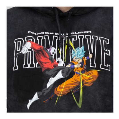 Moletom Primitive Dragon Collegiate Fight Washed Preto