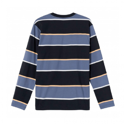 Camiseta Stussy Bold Stripe Ls Preto