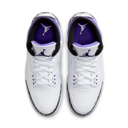 Tênis Nike Air Jordan 3 Retro Branco/roxo