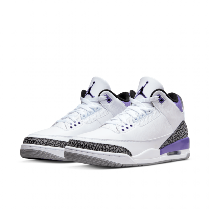 Tênis Nike Air Jordan 3 Retro Branco/roxo