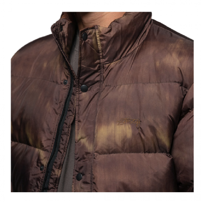 Jaqueta Stussy Aurora Puffer Marrom