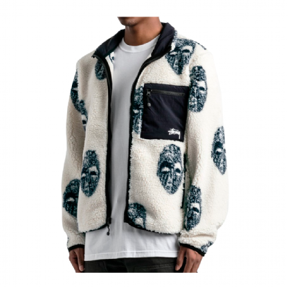 Moletom Stussy Mask Jacquard Branco