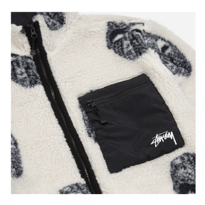 Moletom Stussy Mask Jacquard Branco