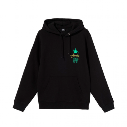 Moletom Stussy Global Roots Hood. Preto