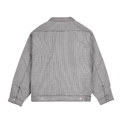 Bomber Stussy Drizzler Plaid Preto/branco