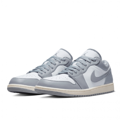 Tênis Nike Air Jordan 1 Low Branco/cinza