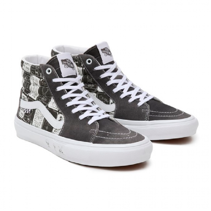 Tênis Vans Skate Sk8-hi Branco/cinza