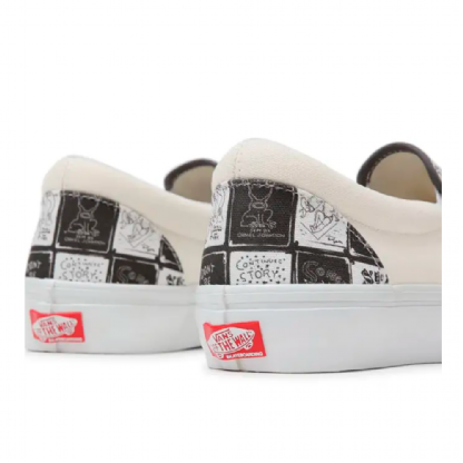 Tênis Vans Skate Slip-on 5 Raven Branco