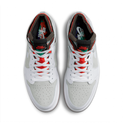 Tênis Nike Air Jordan 1 Zoom Comfort. Branco/cinza