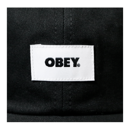 Boné Obey Bold Label Organic 6 Panel Preto