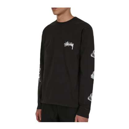 Camiseta Stussy Angels Pig Died Ls Preto
