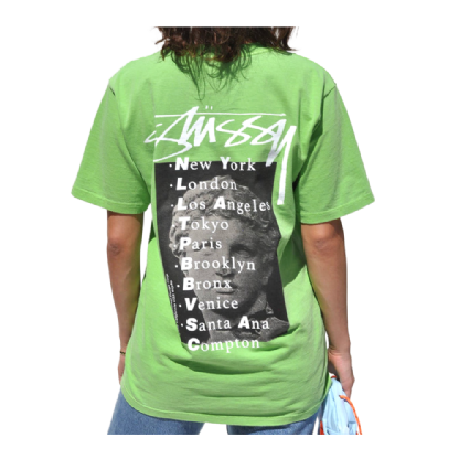 Camiseta Stussy Statue Pig Dyed Verde