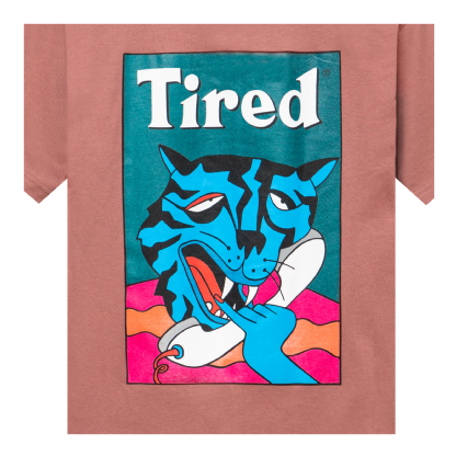 Camiseta Tired Cat Call Marrom