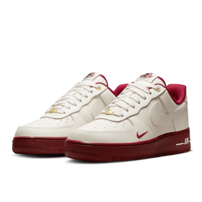 Tênis Nike Feminino Air Force 1 07 Se " 40th Anniversary " Bege/vinho