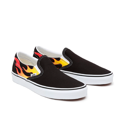 Tênis Vans Classic  Slip-on "flame" Preto