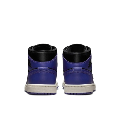 Tênis Nike Feminino Air Jordan 1 Mid “ Court Purple" Preto/roxo