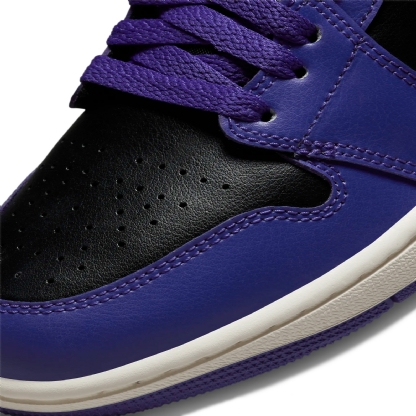Tênis Nike Feminino Air Jordan 1 Mid “ Court Purple" Preto/roxo