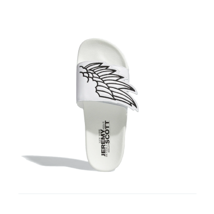 Chinelo Adidas Monogram Adilette " Jeremy Scott " Branco