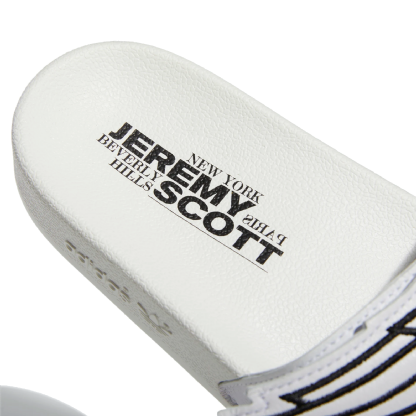 Chinelo Adidas Monogram Adilette " Jeremy Scott " Branco