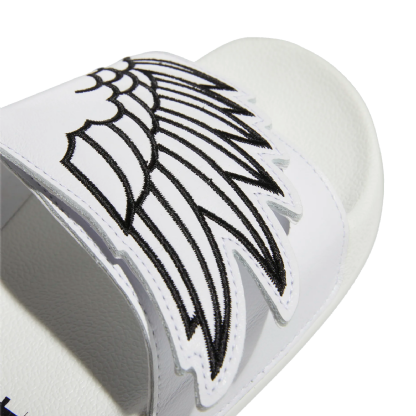 Chinelo Adidas Monogram Adilette " Jeremy Scott " Branco