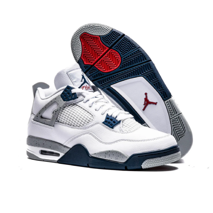 Tênis Nike Air Jordan 4 Retro " Midnight Navy " Branco/azul