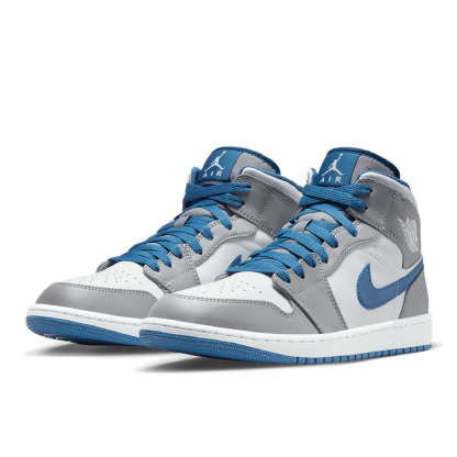 新品26.5CM Nike Air Jordan 1 Mid True Blue Tênis Nike Air Jordan 1 Mid 