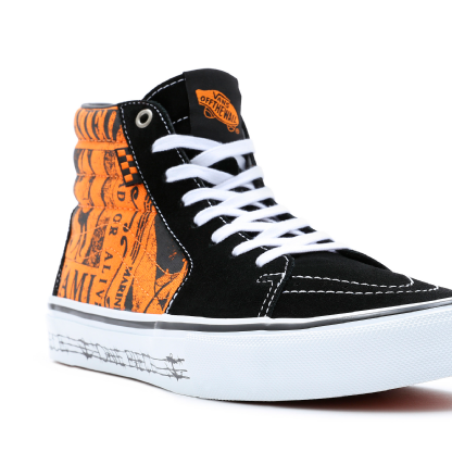 Tênis Vans Skate Sk8-hi " One Piece Collection " Preto/laranja