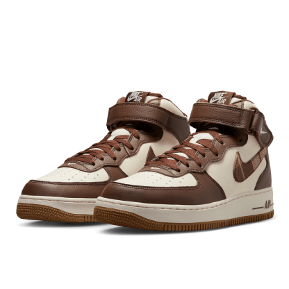 Tênis Nike Air Force 1 Mid 07 Lx " Brown Plaid " Marrom