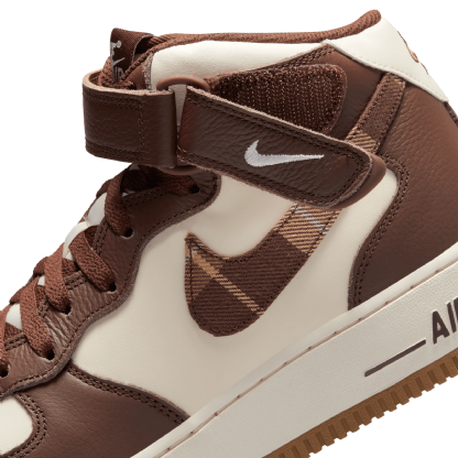 Tênis Nike Air Force 1 Mid 07 Lx " Brown Plaid " Marrom