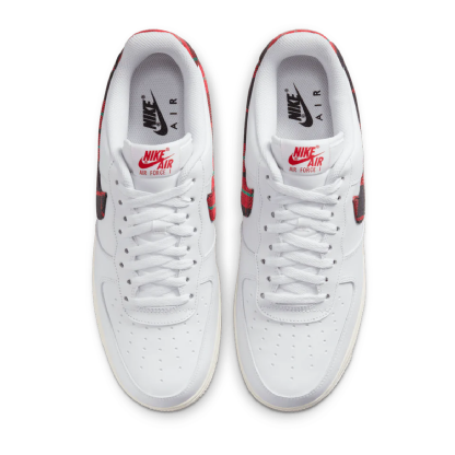 Tênis Nike Air Force 1 " Plaid Tartan " Branco/vermelho