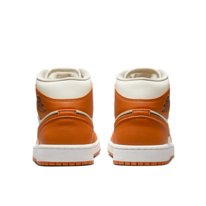Tênis Nike Feminino Air Jordan 1 Mid " Sport Spice " Branco/laranja