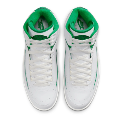 Tênis Nike Air Jordan 2 Retro " Lucky Green " Branco/verde
