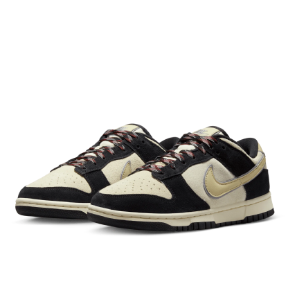Tênis Nike Feminino Dunk Low Lx " Black Suede " Preto/bege