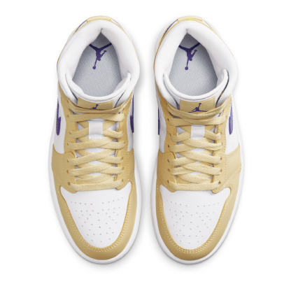 Tênis Nike Feminino Air Jordan 1 Mid " Lemon Wash " Amarelo