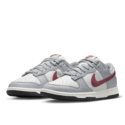 Tênis Nike Feminino Dunk Low Lx " Pale Ivory Redwood " Cinza