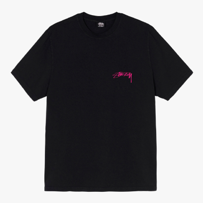 Camiseta Stussy Sphnx Pig Dyed Preto
