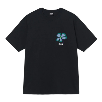 Camiseta Stussy Flower Preto