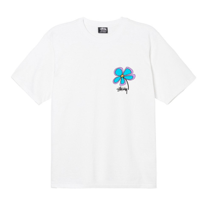 Camiseta Stussy Flower Branco
