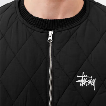 Colete Stussy Diamond Quilted Preto