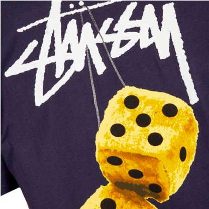 Camiseta Stussy Fuzzy Dice Azul Marinho