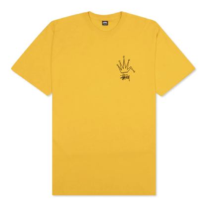 Camiseta Stussy Broken Crown Amarelo