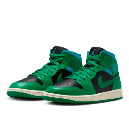 Tênis Nike Feminino Air Jordan 1 Mid " Lucky Green " Verde