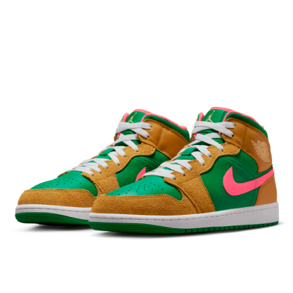 Tênis Nike Air Jordan 1 Mid " Watermelon " Verde