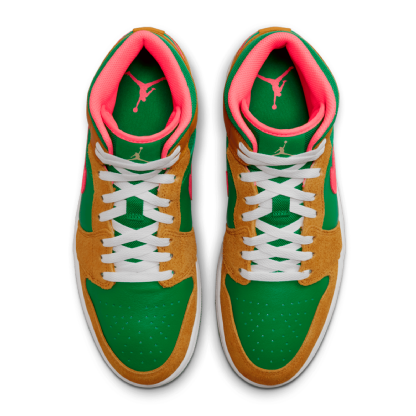 Tênis Nike Air Jordan 1 Mid " Watermelon " Verde