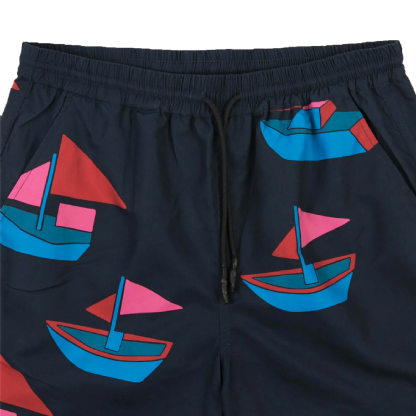 Shorts Dágua Parra Paper Boats Azul