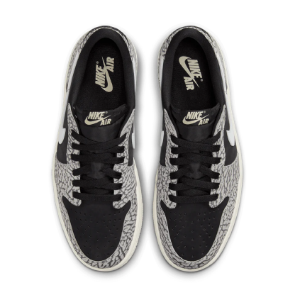 Tênis Feminino Nike Air Jordan 1 Low " Black Cement " Preto/branco